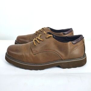 Jousen Milan Men's Oxford Shoes Size 11 Round Toe Lace Up Brown